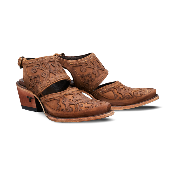 lane boots Robin Slingback Mule - Burnt Caramel