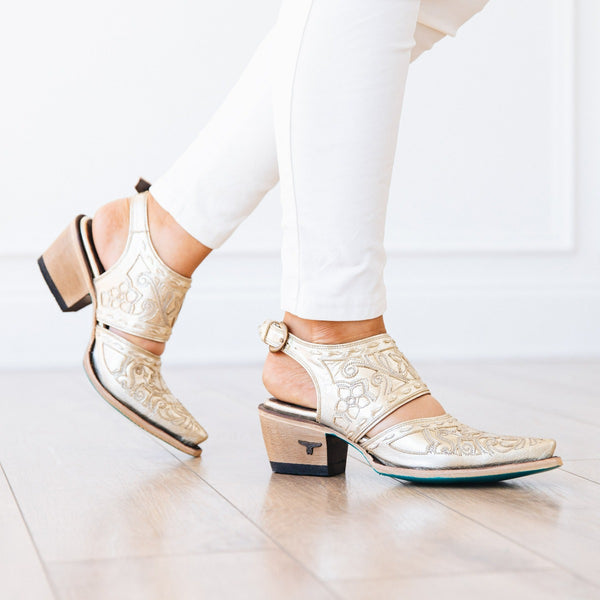 Lane Boots Robin Slingback Mule - Champagne Metallic