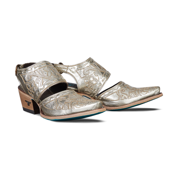 lane boots Robin Slingback Mule - Champagne Metallic