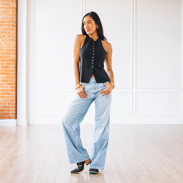 Lane Boots Robin Slingback Mule - Jet Black