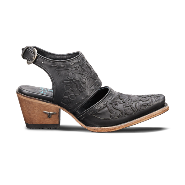 Lane Boots Robin Slingback Mule - Jet Black