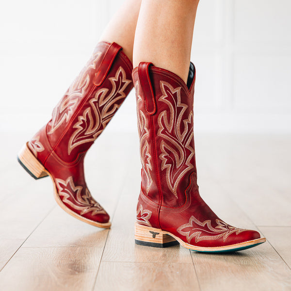 Lane Boots Saratoga Square Boot - Smoldering Ruby