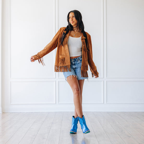 Lane Boots Smokeshow Bootie - Cobalt Metallic