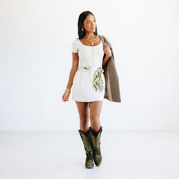 Lane Boots Squash Blossom Boot - Olive Suede