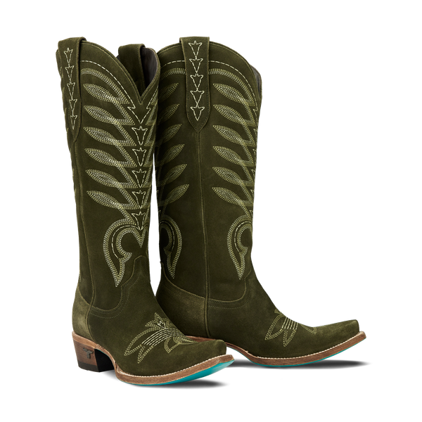 lane boots Squash Blossom Boot - Olive Suede