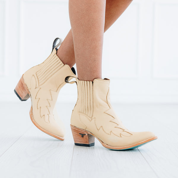 Lane Boots Western Chelsea Bootie - Pale Ivory