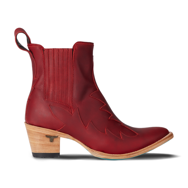 Lane Boots Western Chelsea Bootie - Smoldering Ruby