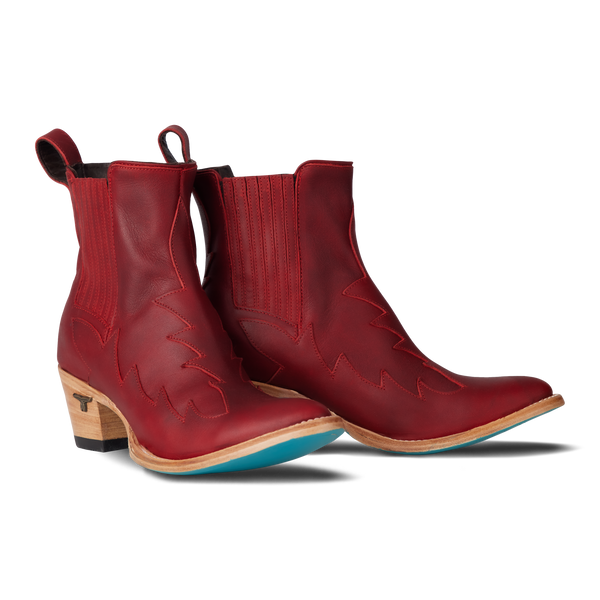 lane boots Western Chelsea Bootie - Smoldering Ruby