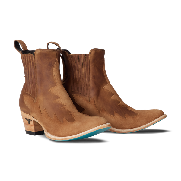 lane boots Western Chelsea Bootie - Toffee Suede