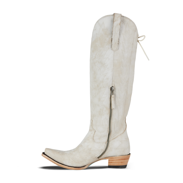 Lane Boots Lexington Knee High Corset - Ceramic Crackle