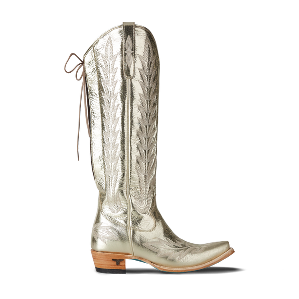 Lane Boots Lexington Knee High Corset - Champagne Metallic