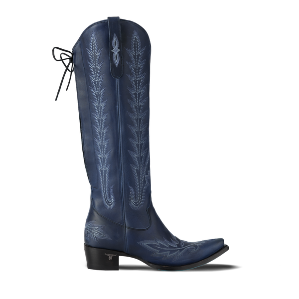 Lane Boots Lexington Knee High Corset - Midnight Navy