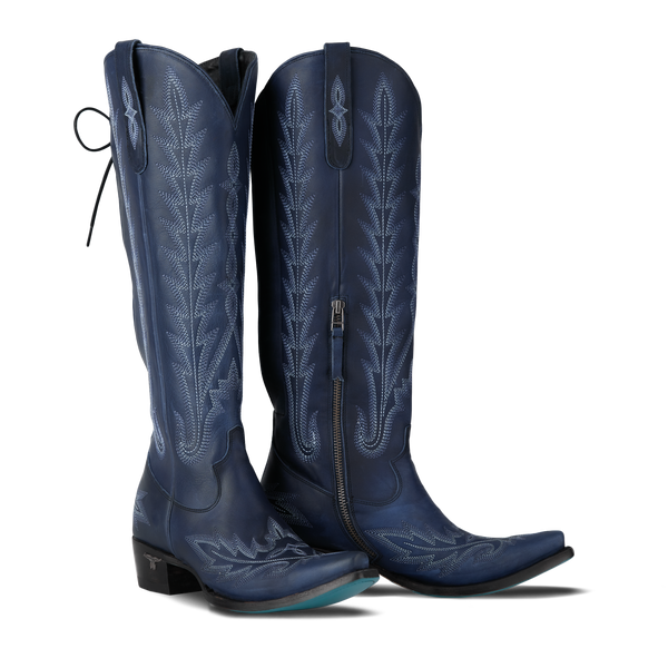 lane boots Lexington Knee High Corset - Midnight Navy