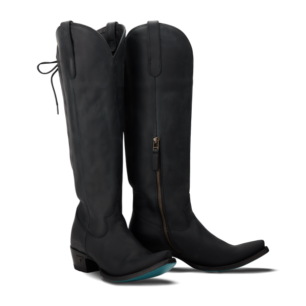 lane boots Olivia Jane Knee High Corset - Matte Black