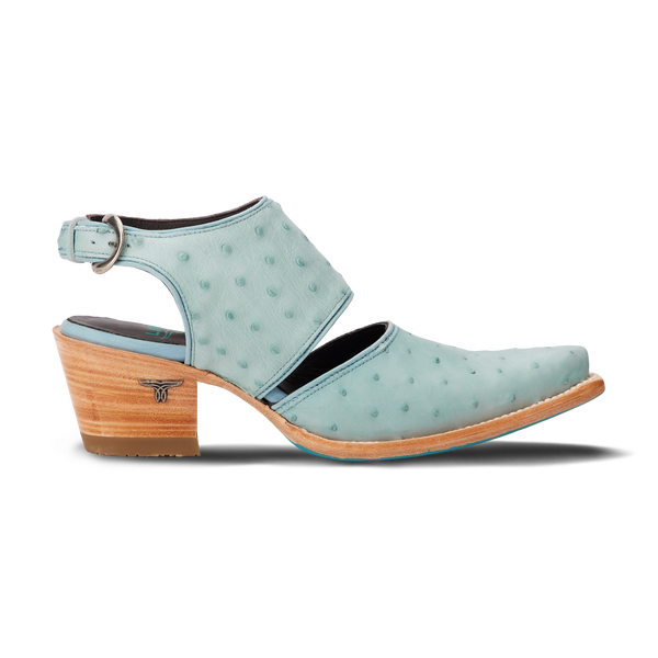 Lane Boots Plain Jane Slingback Mule - Powder Blue Ostrich