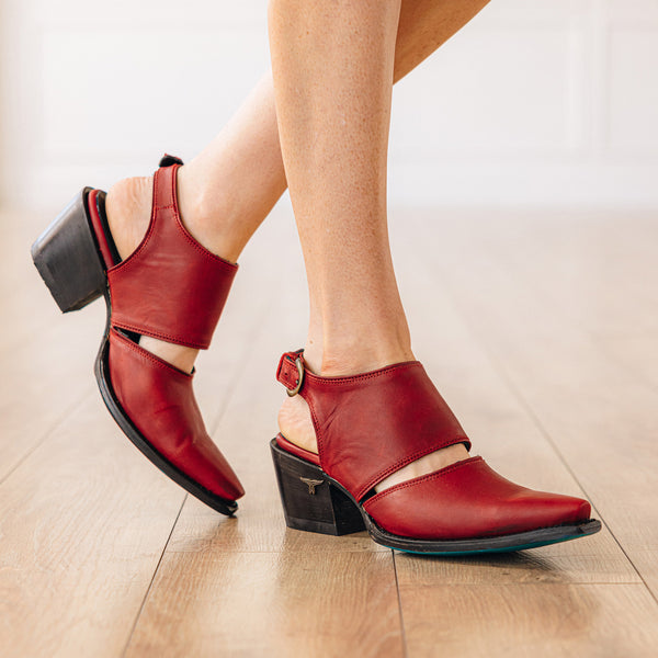 Lane Boots Plain Jane Slingback Mule - Smoldering Ruby