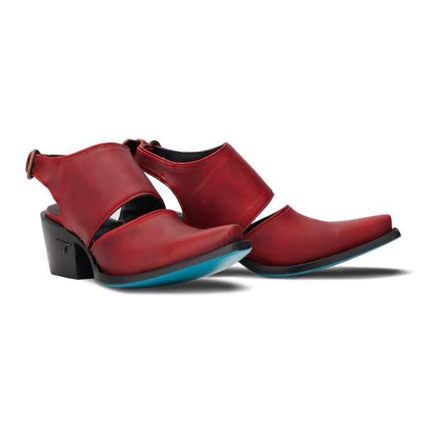 lane boots Plain Jane Slingback Mule - Smoldering Ruby