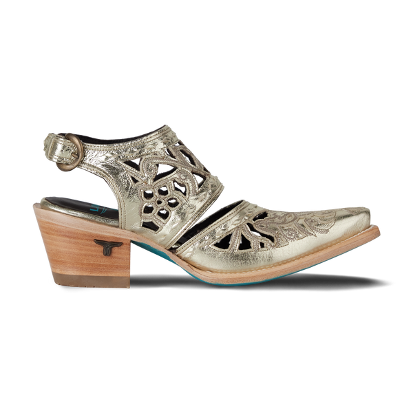 Lane Boots Robin Cut Out Slingback Mule - Champagne Metallic