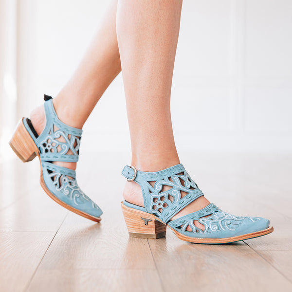 Lane Boots Robin Cut Out Slingback Mule - Powder Blue
