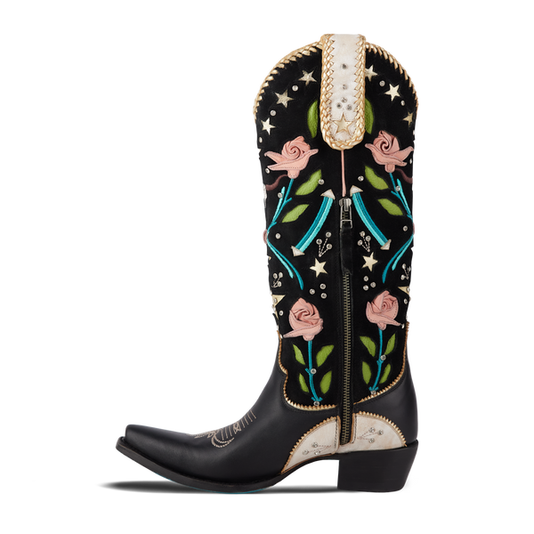 Lane Boots Stars Align Boot - Jet Black & Ceramic Crackle