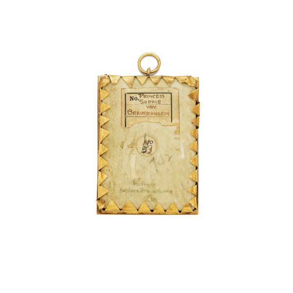 Larkspur & Hawk Antique Portrait Miniature Of Princess Sophie Ca 1760