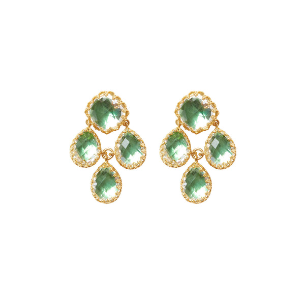 Larkspur & Hawk Antoinette Girandole Earrings (Black Rhodium Yellow Or Rose Gold Wash)
