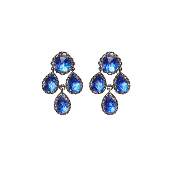 Larkspur & Hawk Antoinette Girandole Earrings (Black Rhodium Yellow Or Rose Gold Wash)