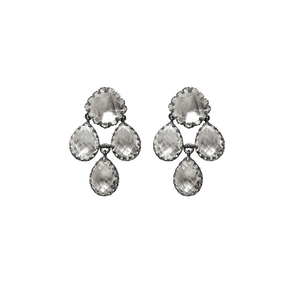larkspur & hawk Antoinette Girandole Earrings (Black Rhodium Yellow or Rose Gold Wash)