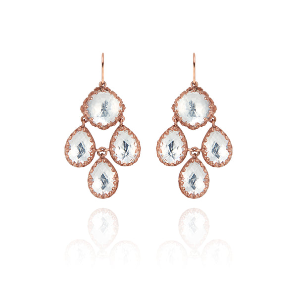 Larkspur & Hawk Antoinette Girandole Earrings On Wire (Black Rhodium Yellow Or Rose Gold Wash)