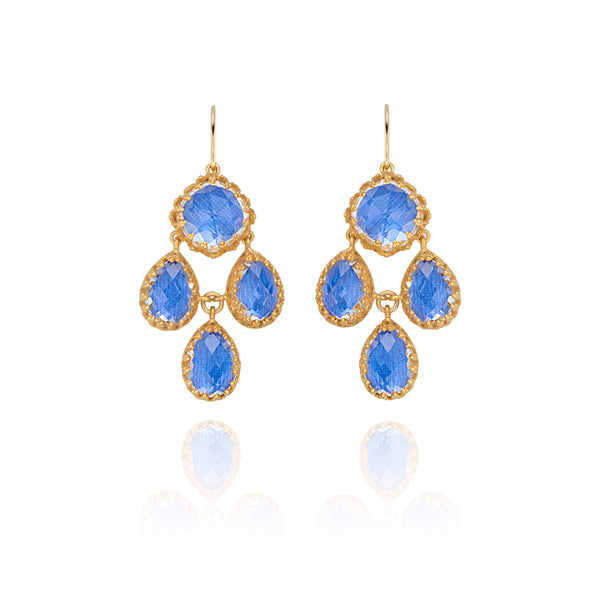 larkspur & hawk Antoinette Girandole Earrings on Wire (Black Rhodium Yellow or Rose Gold Wash)
