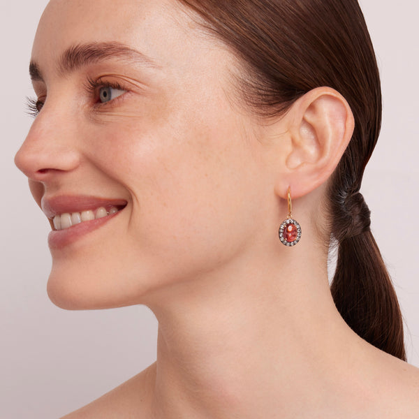 Larkspur & Hawk Arbor Eyelet 1-Drop Hoop Earrings (14k Gold)