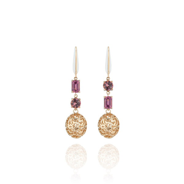 larkspur & hawk Arbor Eyelet Cage 3-Drop Earrings (14k Gold) larkspur & hawk Arbor Eyelet Cage 3-Drop Earrings (14k Gold)