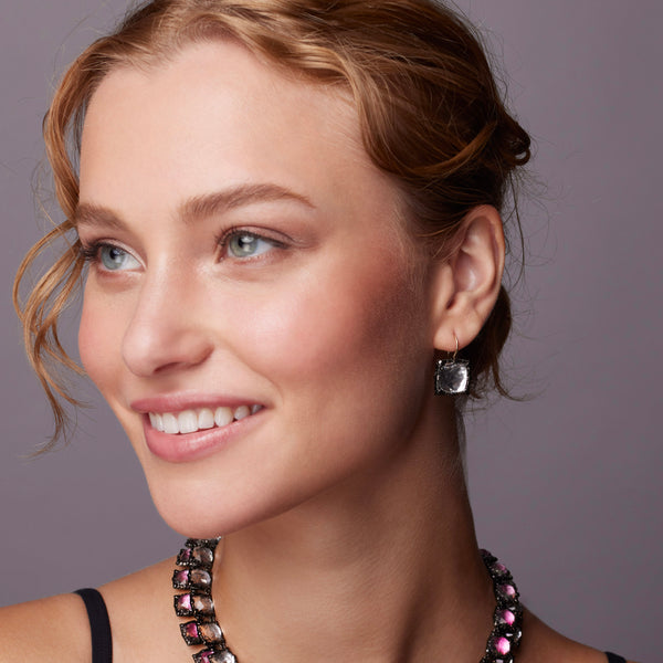 Larkspur & Hawk Bella 1-Drop Earrings (Black Rhodium Or Yellow Gold Wash)