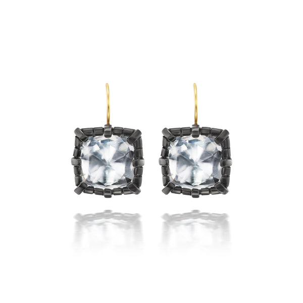 Larkspur & Hawk Bella 1-Drop Earrings (Black Rhodium Or Yellow Gold Wash)