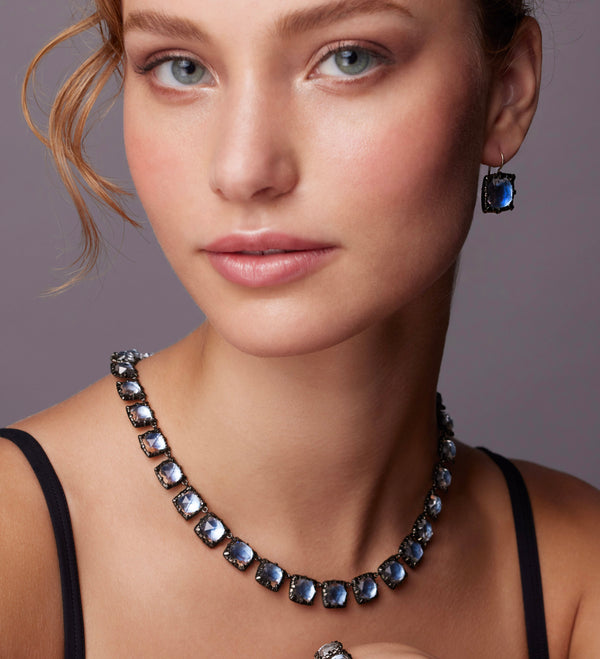 Larkspur & Hawk Bella Graduated Rivière (Black Rhodium Or Yellow Gold Wash)