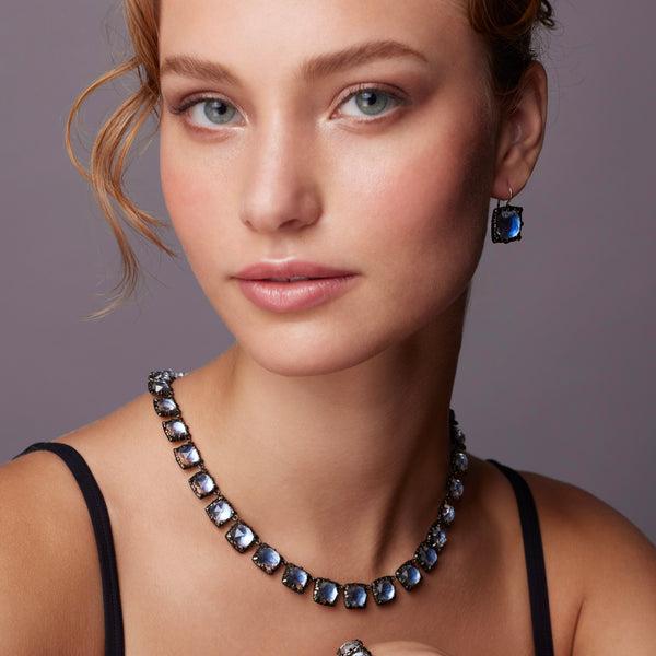 Larkspur & Hawk Bella Graduated Rivière (Black Rhodium Or Yellow Gold Wash)