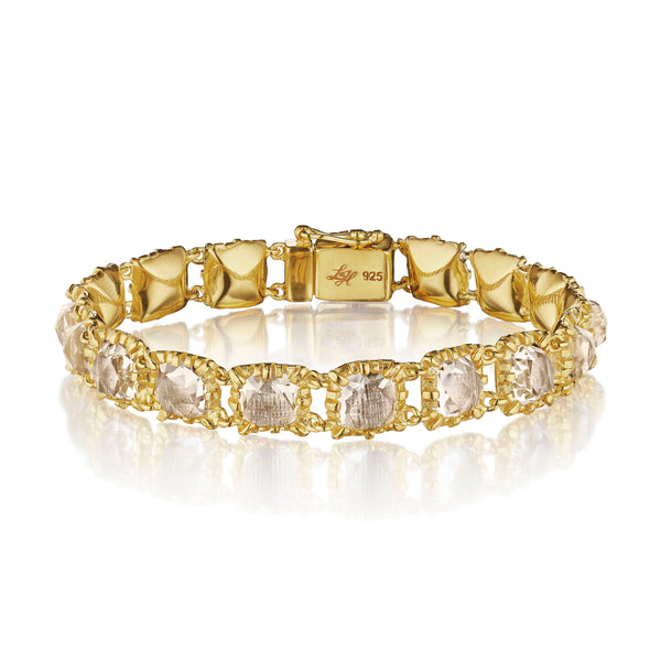 Larkspur & Hawk Bella Small Jeu De Paume Bracelet (Black Rhodium Or Yellow Gold Wash)