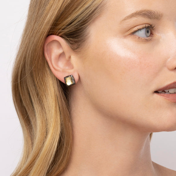 Larkspur & Hawk Bella Stud Earrings (Black Rhodium Or Yellow Gold Wash)