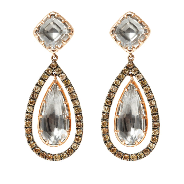 larkspur & hawk Caprice Cushion Pear Floating Earring