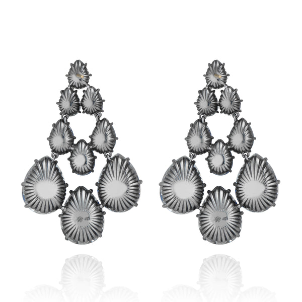 Larkspur & Hawk Caterina Chandelier Earrings (Black Rhodium Or Yellow Gold Wash)