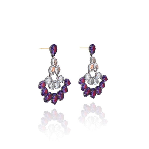 Larkspur & Hawk Caterina Fan Earrings (Black Rhodium Or Yellow Gold Wash)