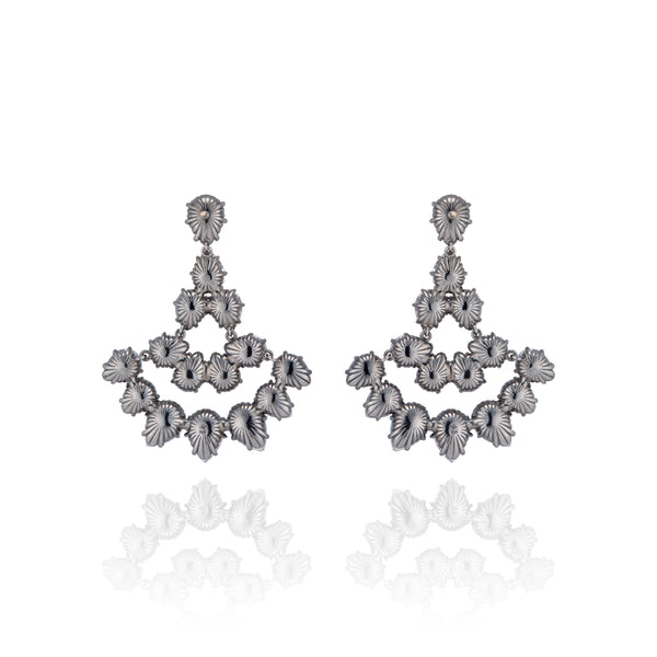 Larkspur & Hawk Caterina Fan Earrings (Black Rhodium Or Yellow Gold Wash)