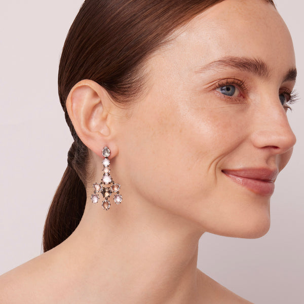 Larkspur & Hawk Caterina Girandole Earrings (Black Rhodium Wash)