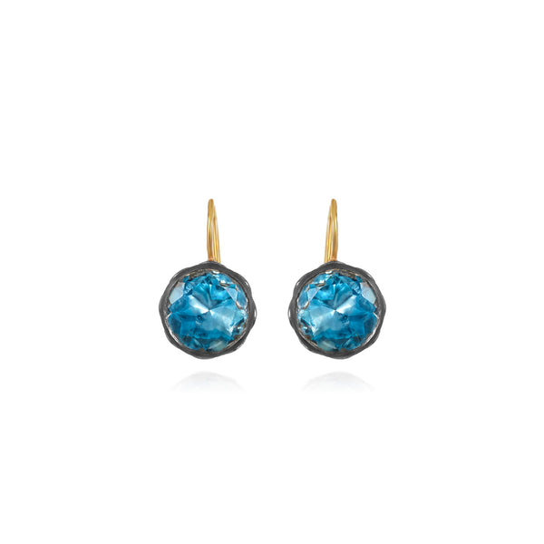 Larkspur & Hawk Catherine Button Earrings (Black Rhodium Or Yellow Gold Wash)