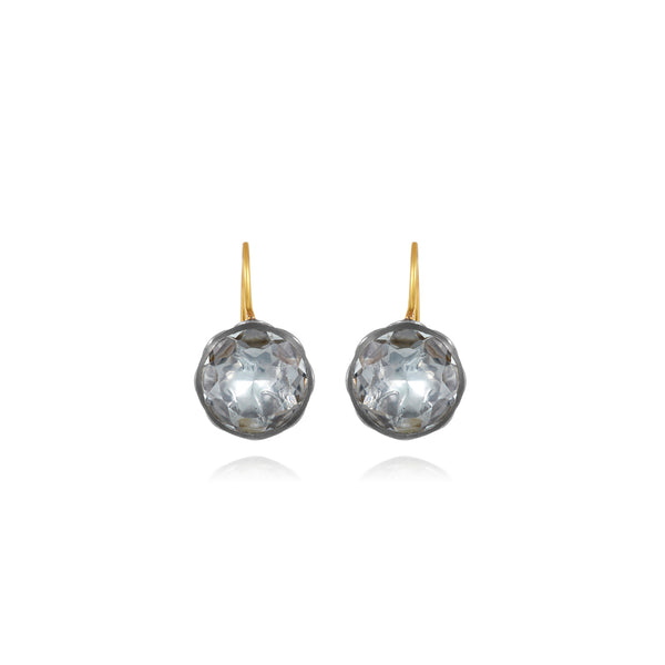 larkspur & hawk Catherine Button Earrings (Black Rhodium or Yellow Gold Wash)