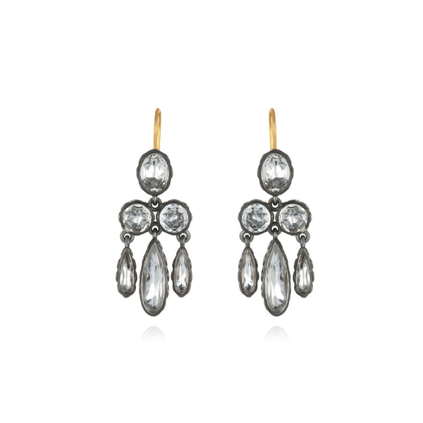 larkspur & hawk Catherine Girandole Earrings (Black Rhodium or Yellow Gold Wash)