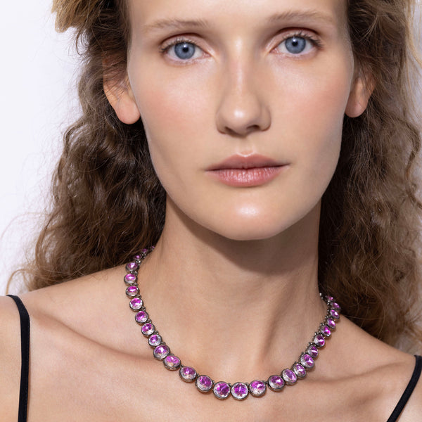 Larkspur & Hawk Catherine Round Rivière (Black Rhodium Or Yellow Gold Wash)