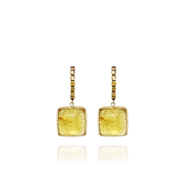 Larkspur & Hawk Emily's Garden Collet 1-Drop Cushion Earrings (14k Gold)