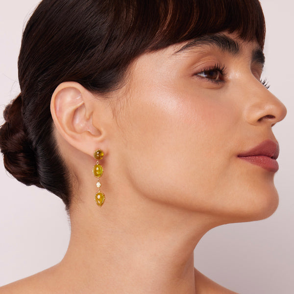 Larkspur & Hawk Emily's Garden Collet 4-Drop Earrings (14k Gold)