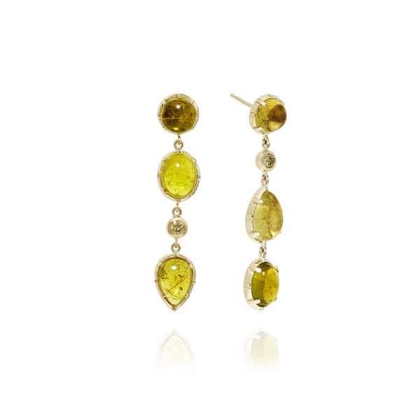 larkspur & hawk Emily's Garden Collet 4-Drop Earrings (14k Gold)